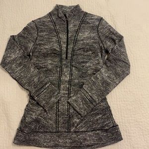 Gray Workout Quarter Zip Jacket
